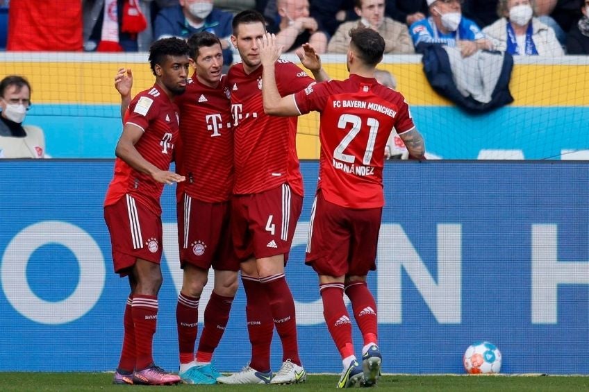 Jugadores del Bayern Munich festejando el gol