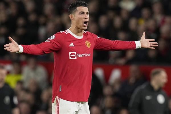 Cristiano Ronaldo en festejo con Manchester United