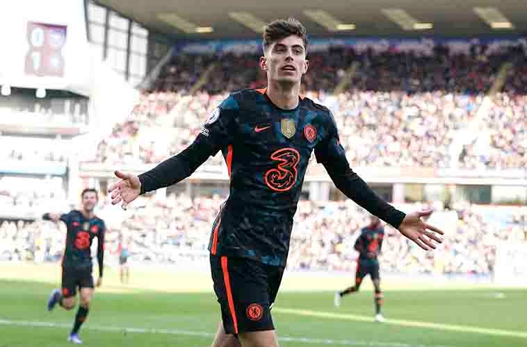 Havertz celebrando un gol con el Chelsea 