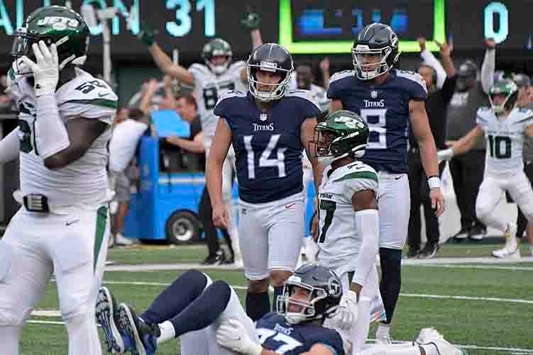 Titans falla gol de campo ante los Jets 