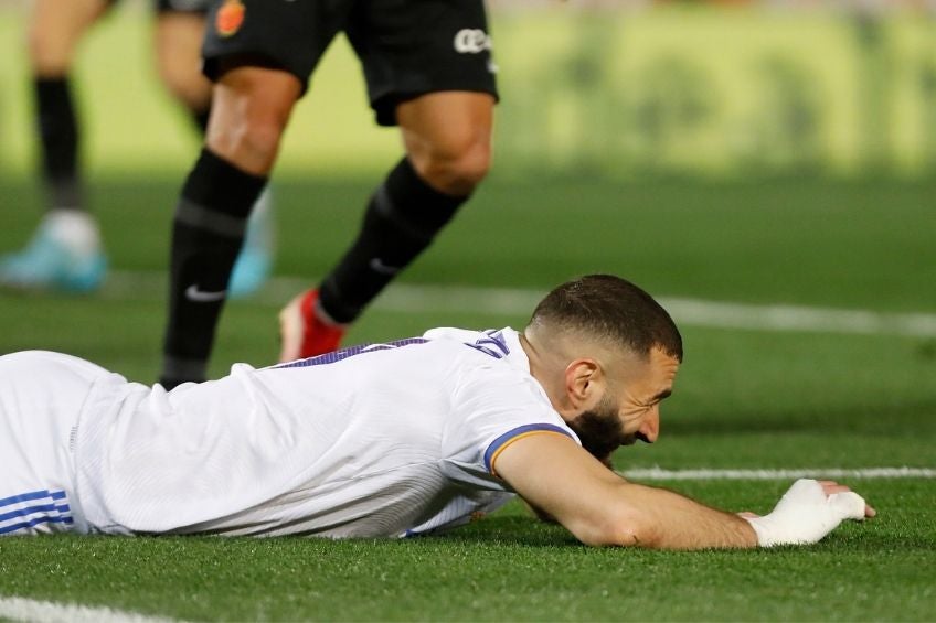 Benzema durante un partido del Real Madrid