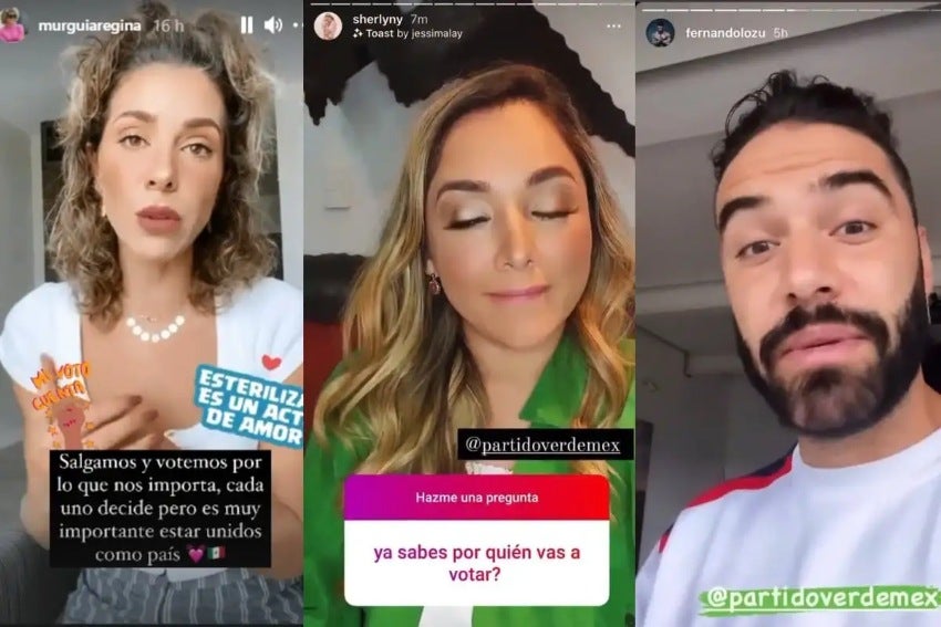 Influencers que 'apoyaron' al Partido Verde