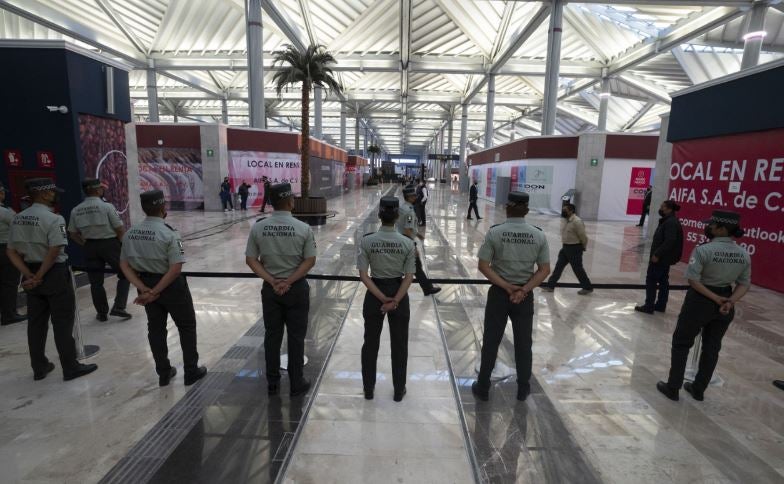 Guardia Nacional en las instalaciones del AIFA