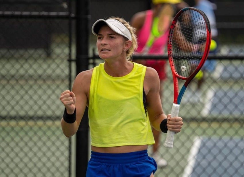 Marcela Zacaría en un entrenamiento 