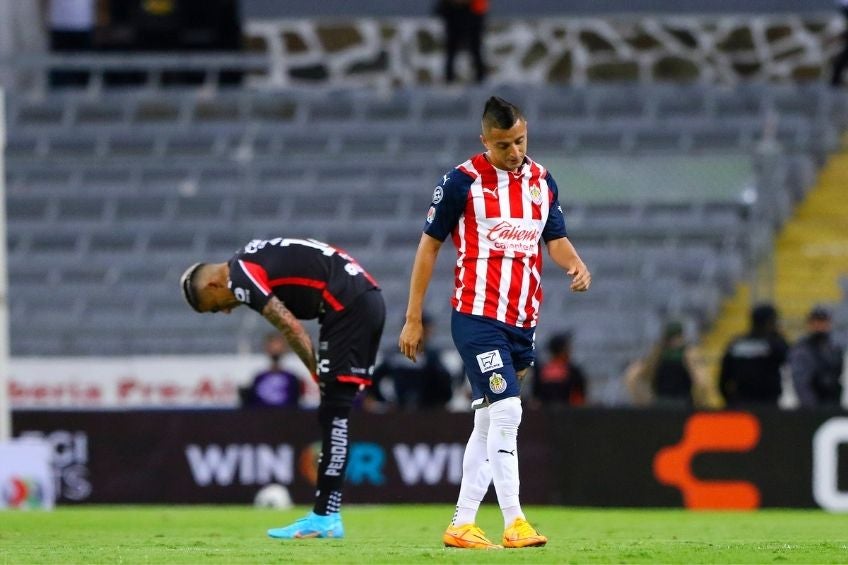 Alvarado lamentando el empate ante Atlas