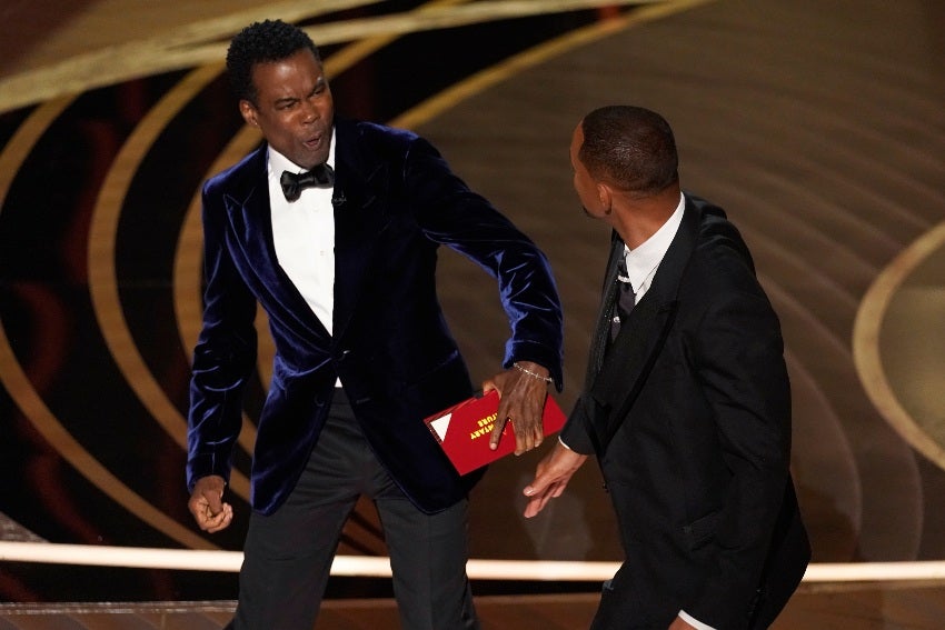 Will Smith le dio un golpe a Chris Rock 