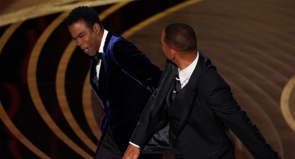 Will Smith abofeteando a Chris Rock