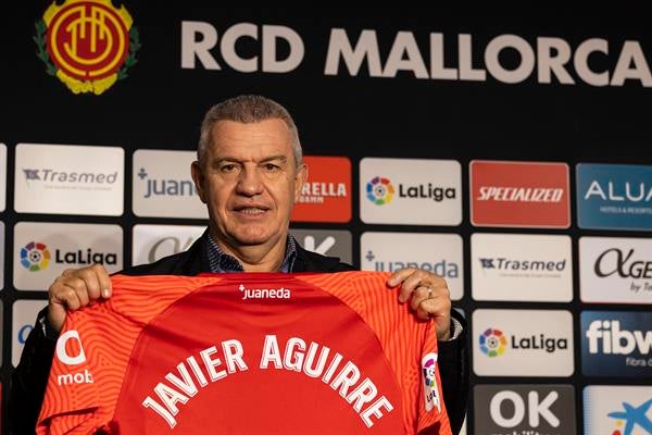 Javier Aguirre en su presentación como DT del Mallorca