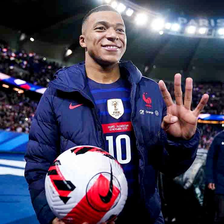 Mbappé con la selección de Francia 