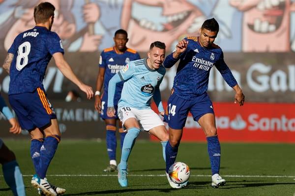 Iago Aspas en acción ante el Real Madrid