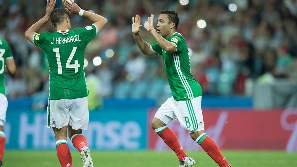 Chicharito y Marco Fabián con la Selección