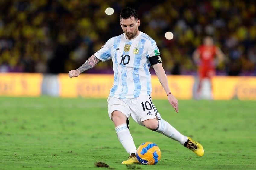 Messi en un partido con Argentina 