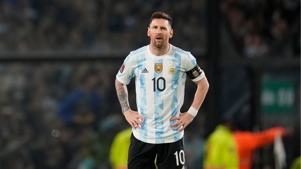 Messi en un partido con Argentina 