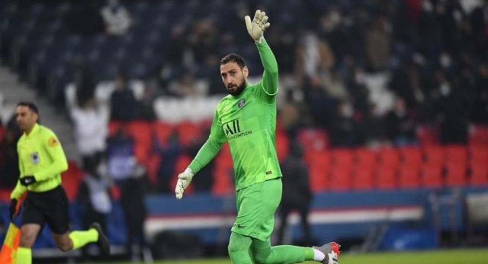 Gianluigi Donnarumma en un partido del PSG