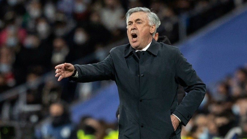 Ancelotti en un partido del Real Madrid