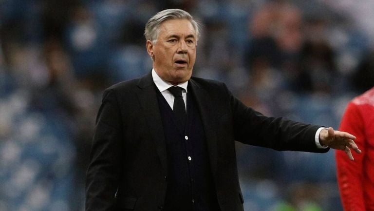 Ancelotti en un partido del Real Madrid 