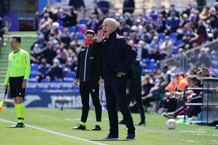 Vasco Aguirre, en su primer partido con el Mallorca 