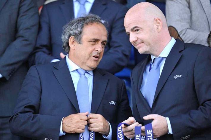 Michel Platini y Gianni Infantino