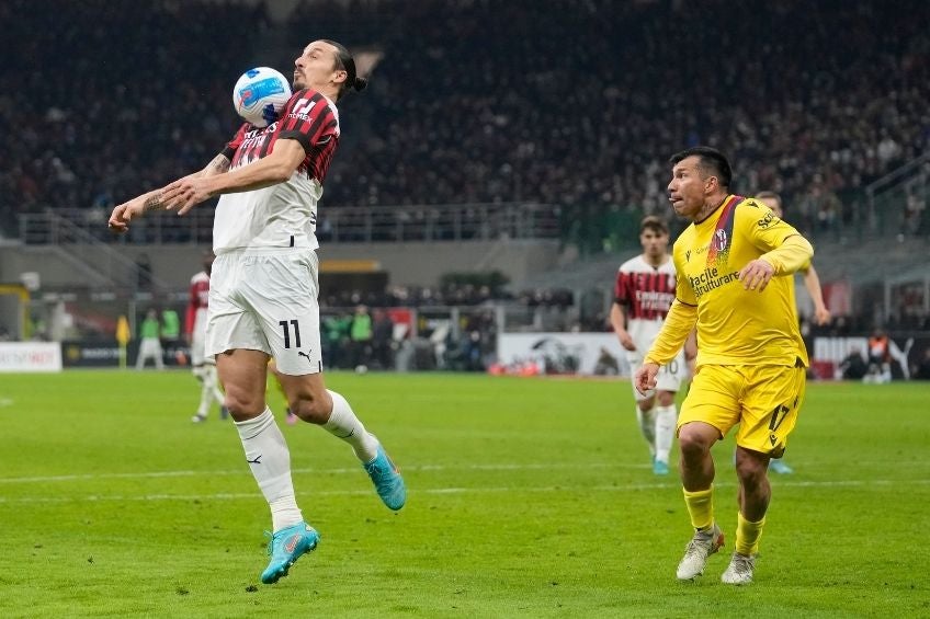 Ibrahimovic en un partido con el Milan 