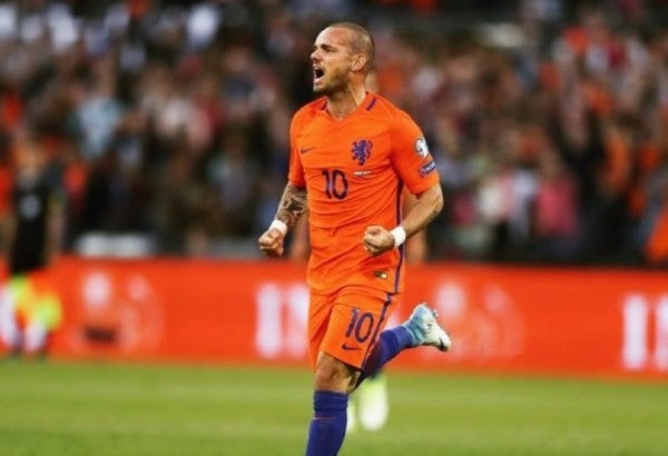 Wesley Sneijder con la Selección de Países Bajos