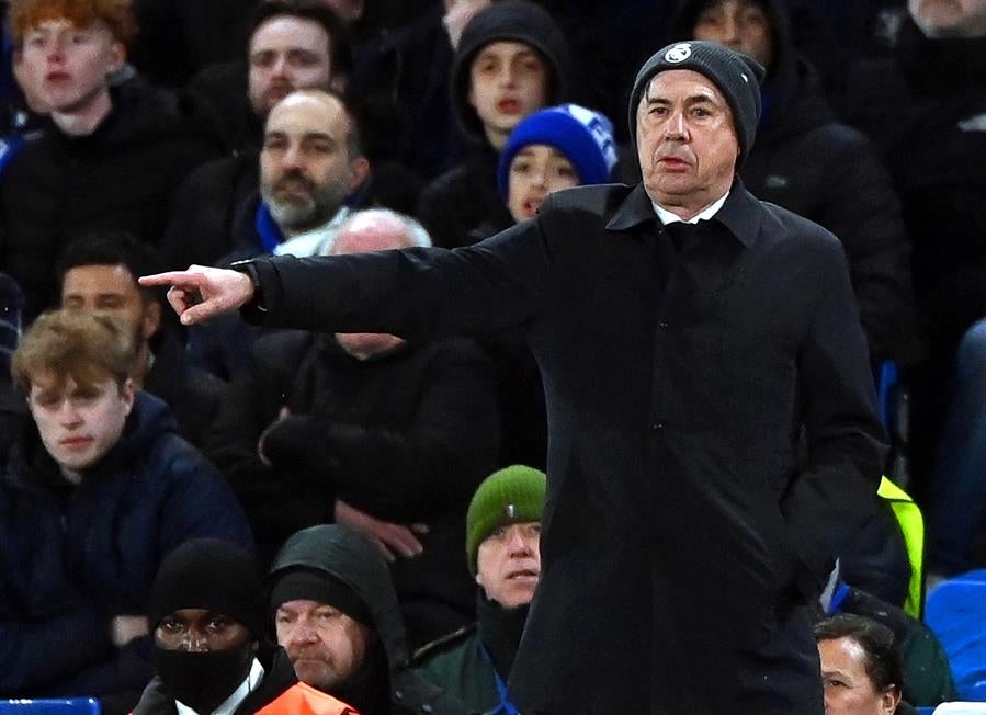 Ancelotti durante un partido con el Madrid