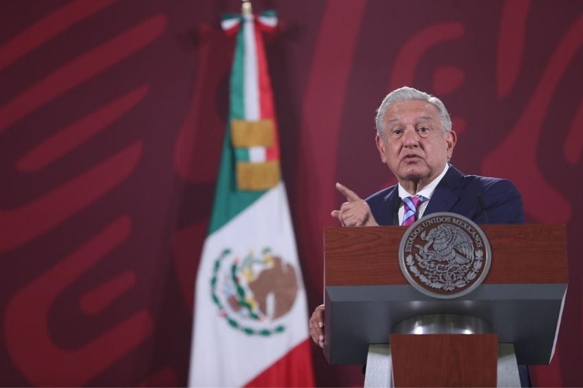 AMLO durante la mañanera