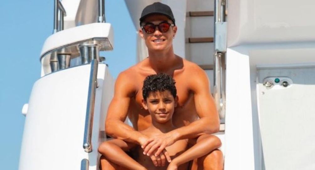 Cristiano Ronaldo y su hijo