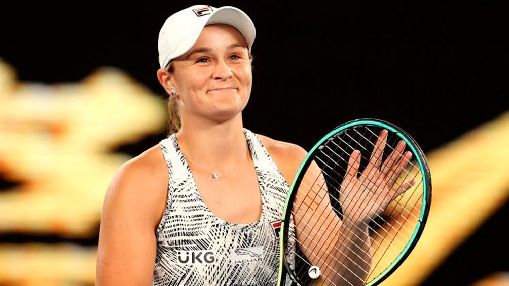 Ashleigh Barty, feliz tras un triunfo