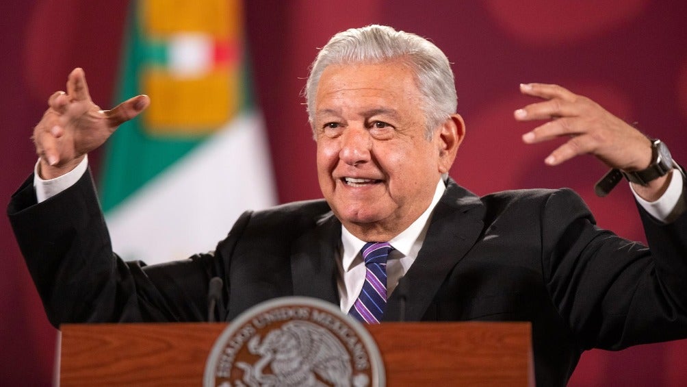 Andrés Manuel López Obrador en conferencia desde Palacio Nacional