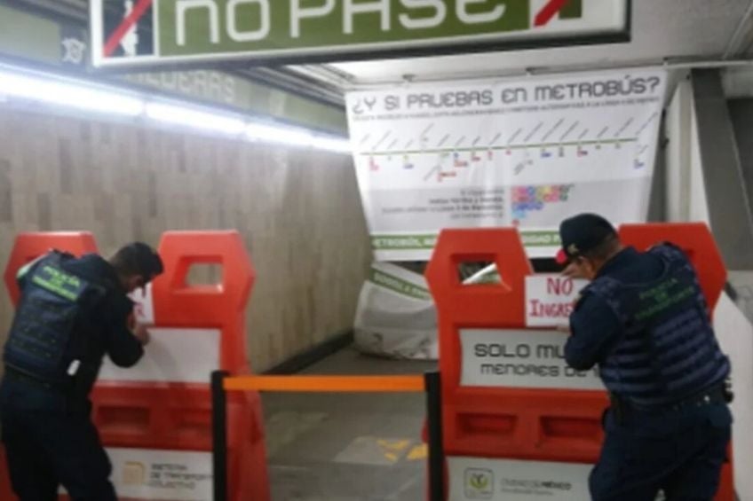 Metro Balderas tras el desplome del plafón falso