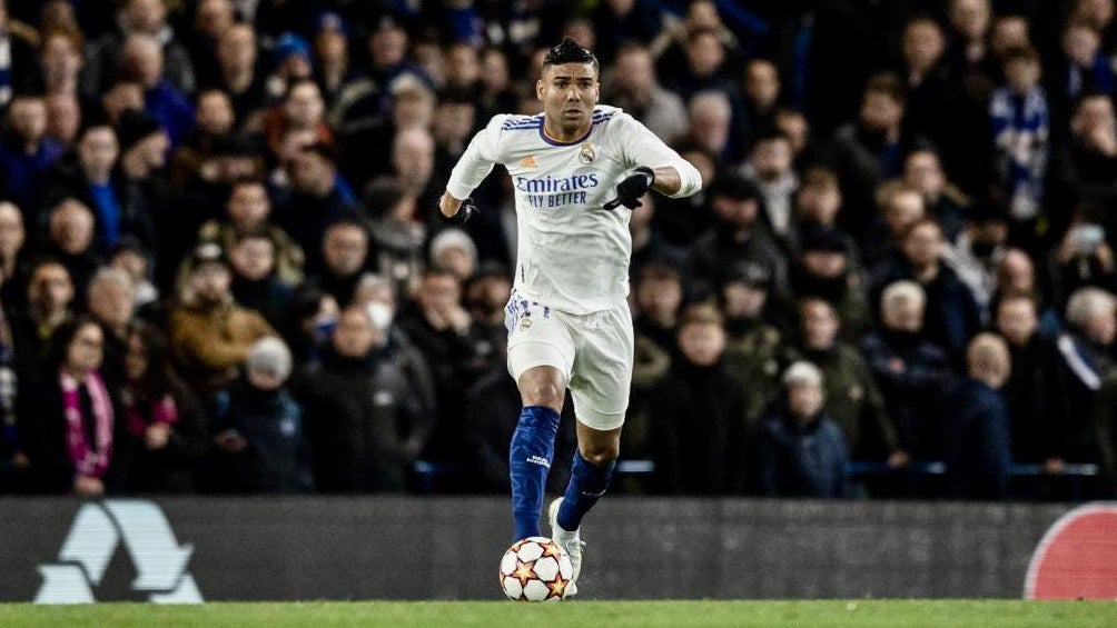 Casemiro jugando partido de Champions con el Real Madrid