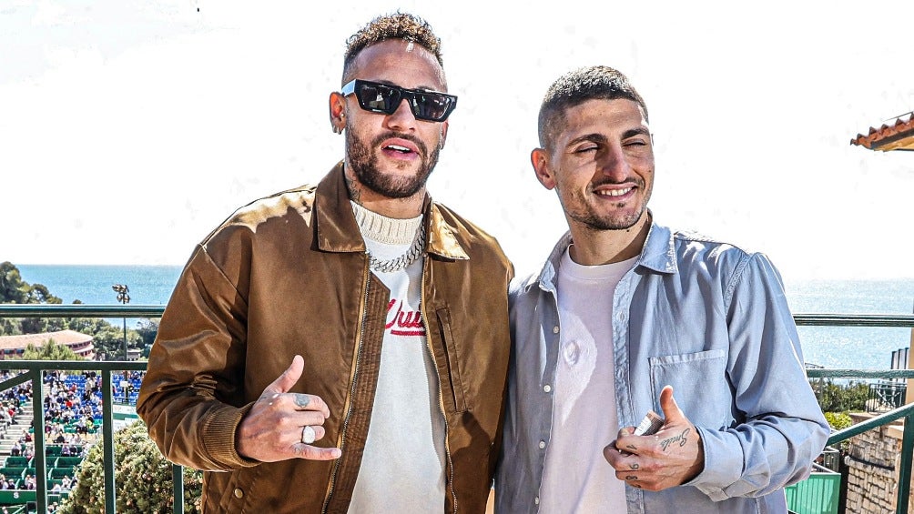 Neymar y Verratti en el Masters 1000 de Montecarlo 