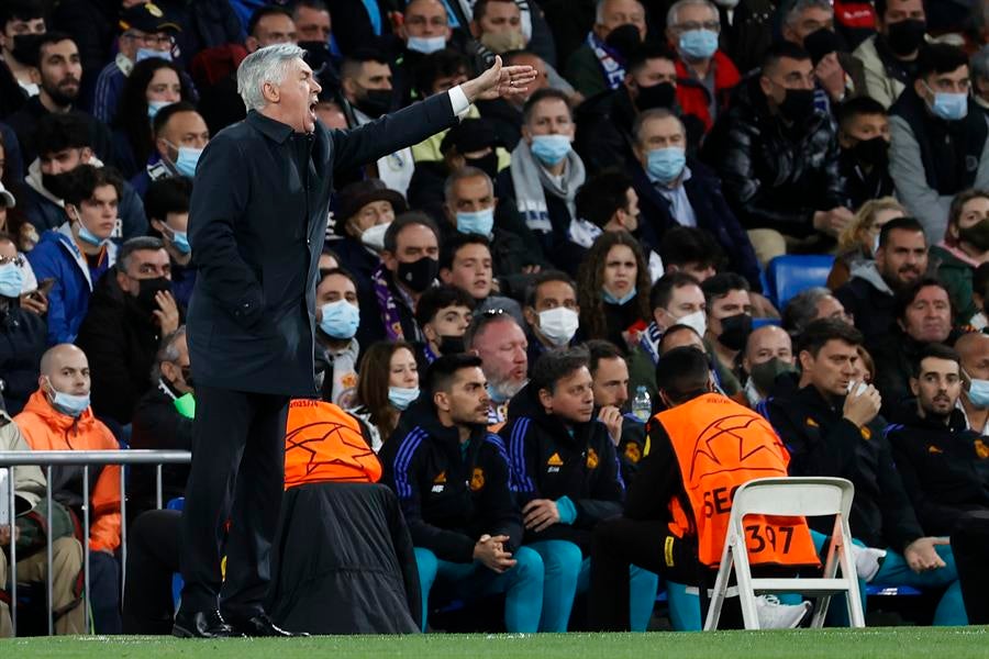 Ancelotti en el partido del Real Madrid