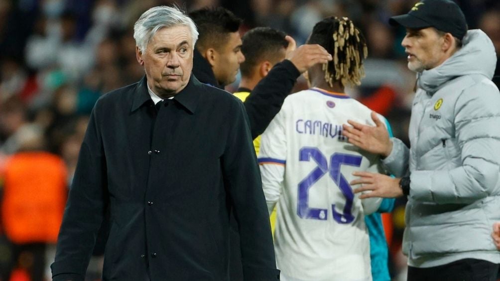 Ancelotti en el partido del Real Madrid