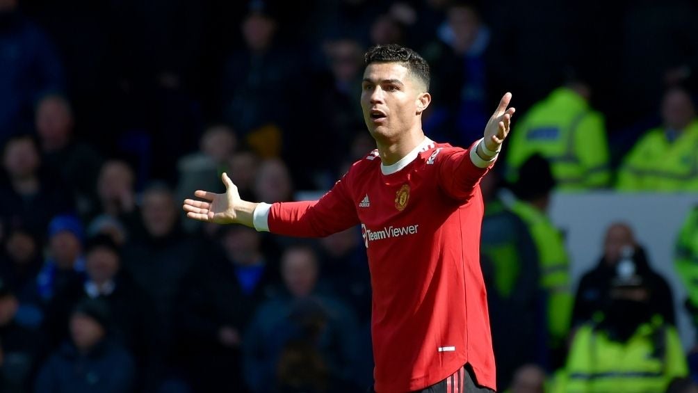 CR7 en un partido con el United