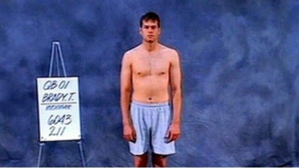 Brady durante el 'NFL Combine del 2000'