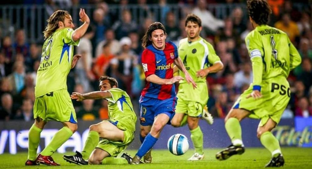 Lionel Messi en un partido del Barcelona