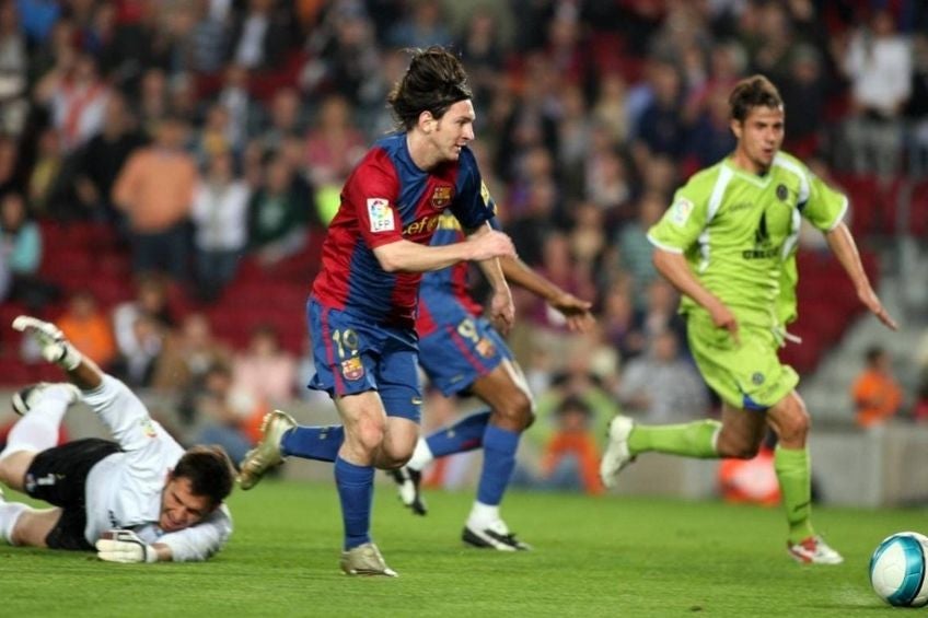 Lionel Messi en un partido del Barcelona