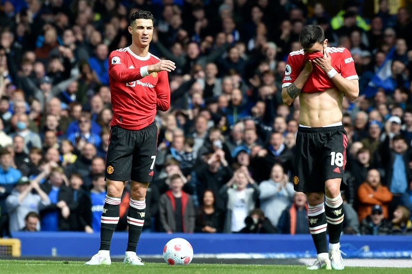 Bruno en un partido del ManU con CR7