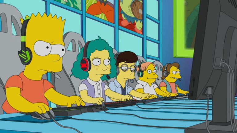 Bart demuestra sus habilidades en los videojuegos