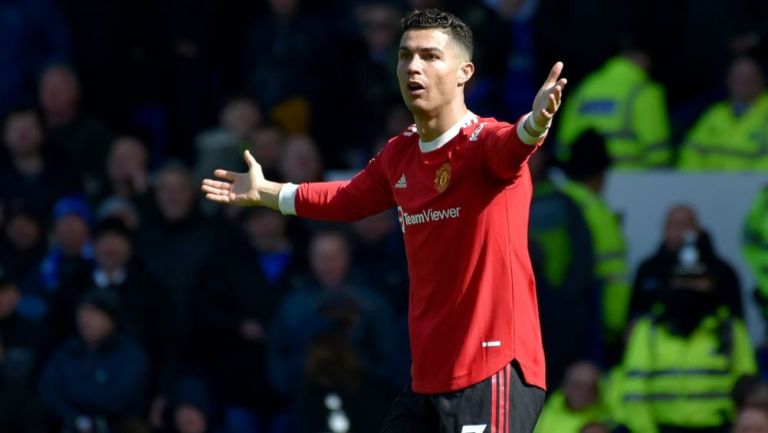 Cristiano Ronaldo en un partido del Manchester United