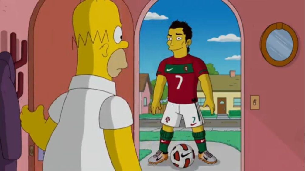 Cristiano Ronaldo en su aparición en Los Simpson