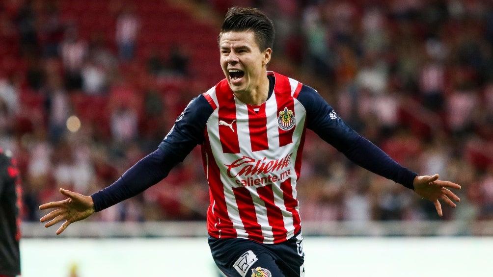 Pável Pérez celebrando su gol vs Xolos