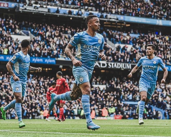 Gabriel Jesús con el Manchester City