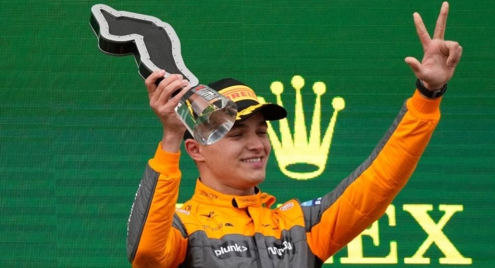 Lando Norris tras subir al podio