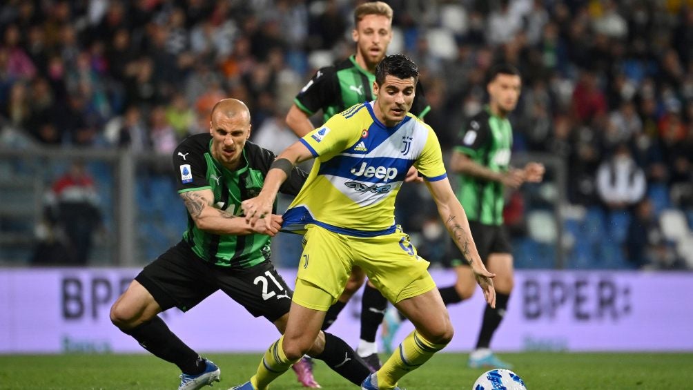 Álvaro Morata en acción ante Sassuolo