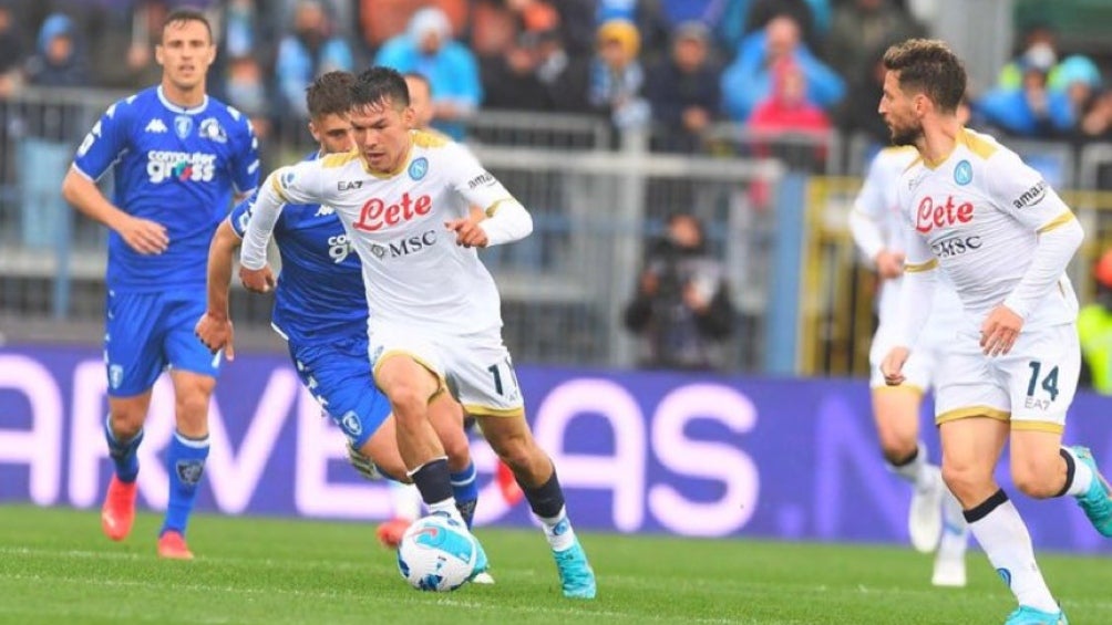 Chucky Lozano en el partido vs Empoli