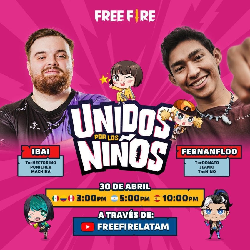 Ibai Llanos y Fernanfloo jugarán Free Fire