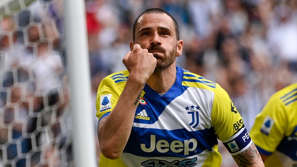 Bonucci celebra gol con la Juventus