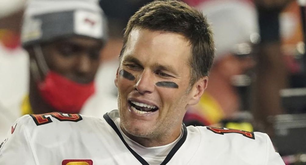 Tom Brady tras ganar el Super Bowl con los Buccaneers